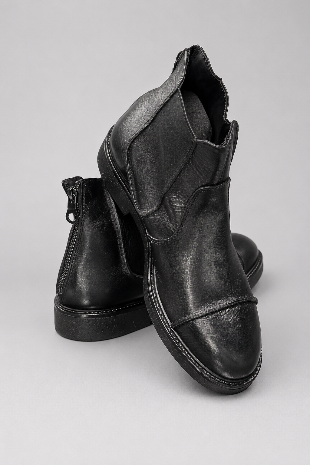 ARNOLD LAYNE STIVALETTO IN PELLE CON CHIUSURA ZIP