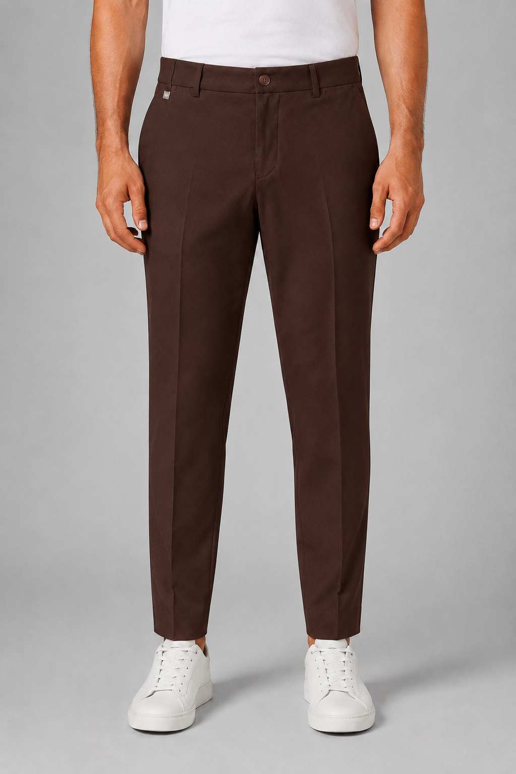 WHY NOT BRAND PANTALONE IN PUNTO MILANO - CIOCCOLATO