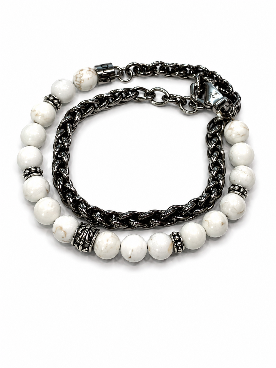 MANCINO BRACCIALE DOPPIO GIRO CHIUSURA CON MOSCHETTONE