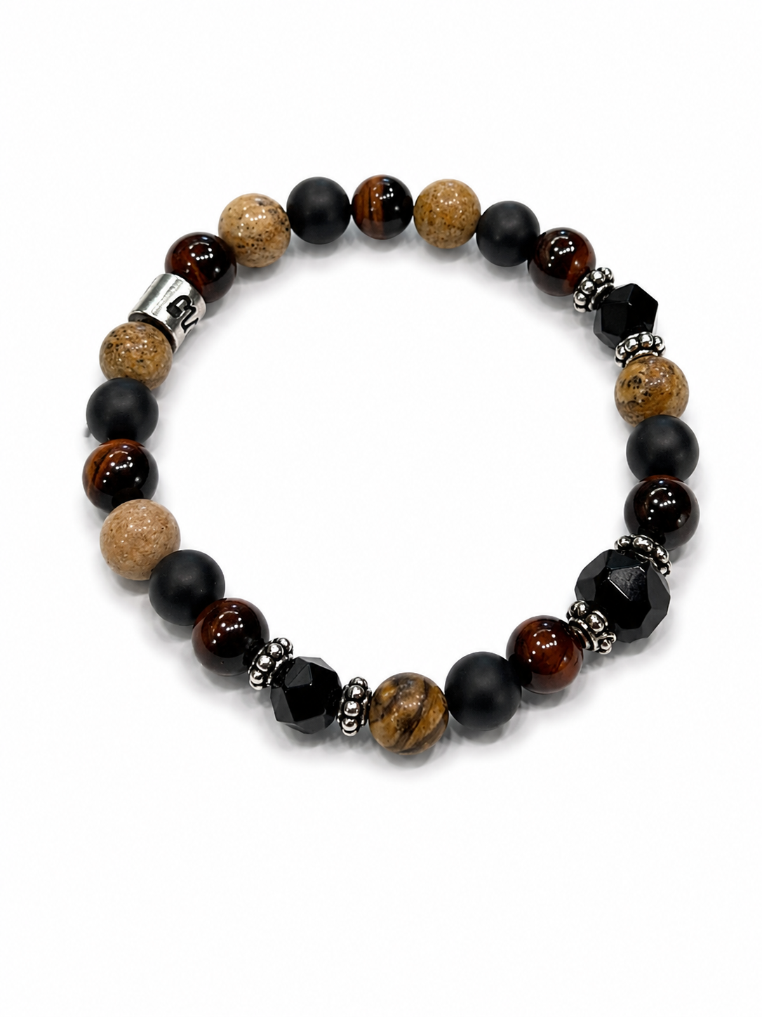 MANCINO BRACCIALE IN PIETRE VERE CON ELATSICO