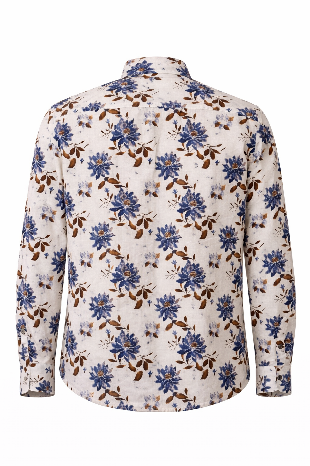 BICOLORE CAMICIA FLOREALE COTONE E LINO