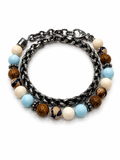 MANCINO BRACCIALE DOPPIO GIRO CHIUSURA CON MOSCHETTONE