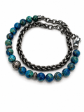 MANCINO BRACCIALE DOPPIO GIRO CHIUSURA CON MOSCHETTONE