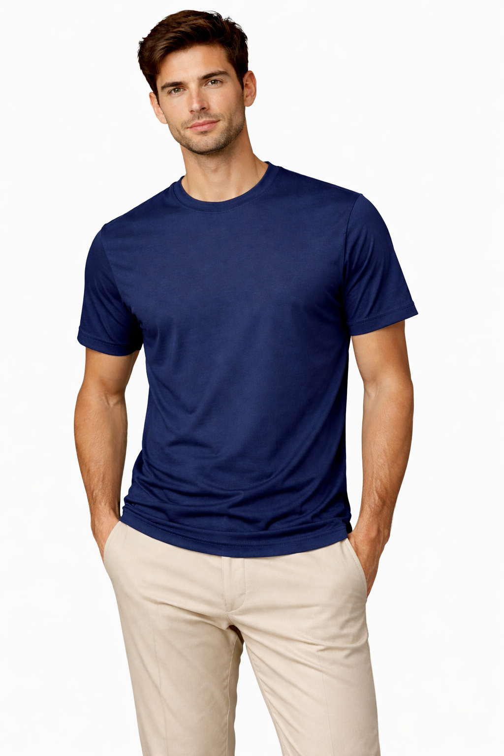 DANIELE ALESSANDRINI TSHIRT GIROCOLLO IN PREGIATO FILO DI SCOZIA - Mania Fashion Clothing