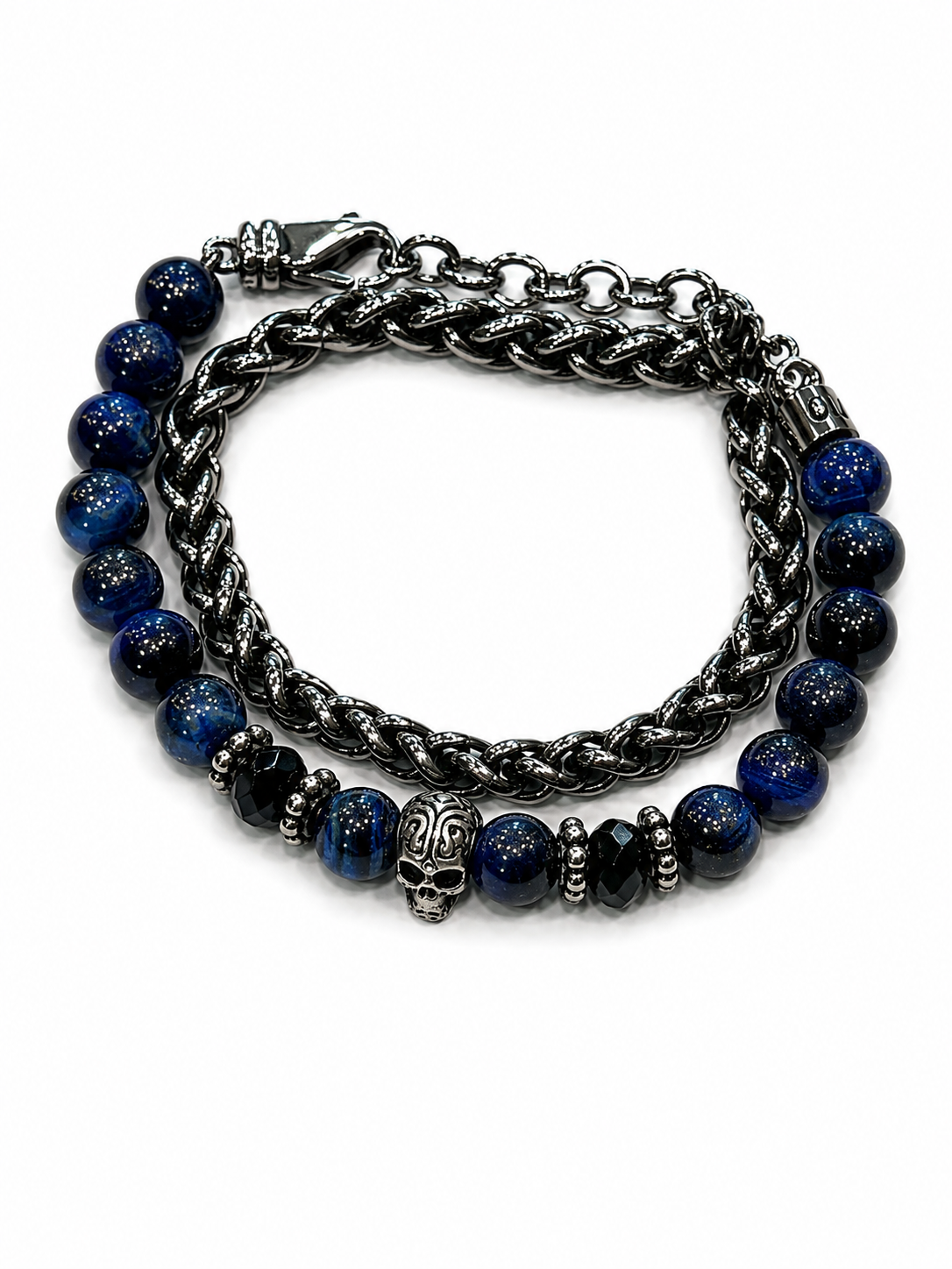 MANCINO BRACCIALE DOPPIO GIRO CHIUSURA CON MOSCHETTONE