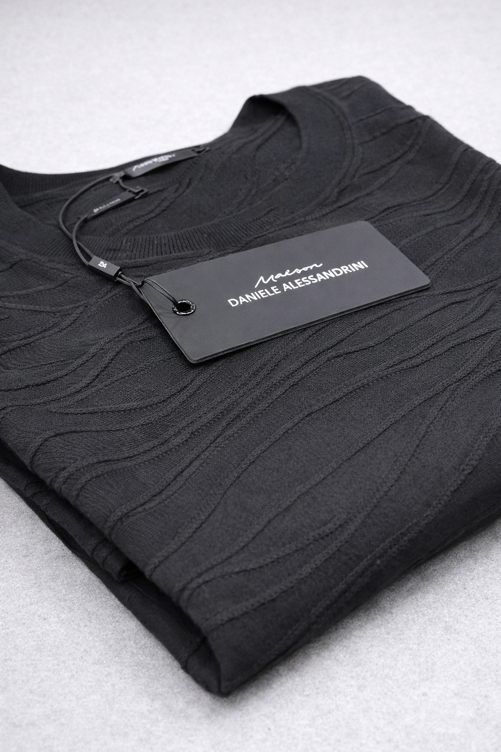 DANIELE ALESSANDRINI TSHIRT GIROCOLLO MOTIVO ONDULATO - Mania Fashion Clothing