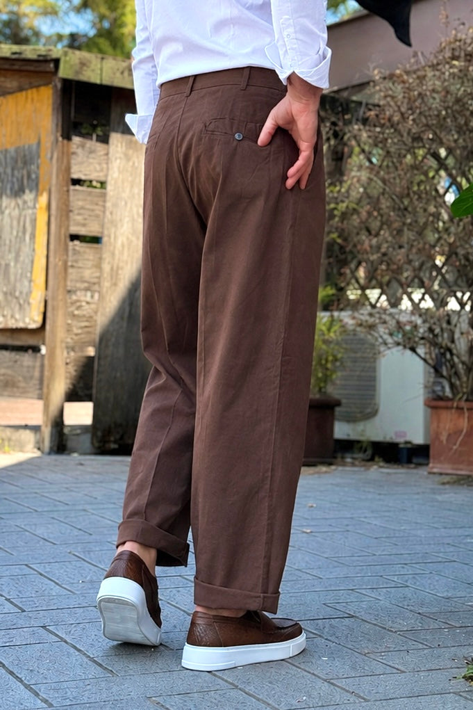 TELAMIRA PANTALONE LARGO IN COTONE LINO DISPONIBILE IN 3 COLORI
