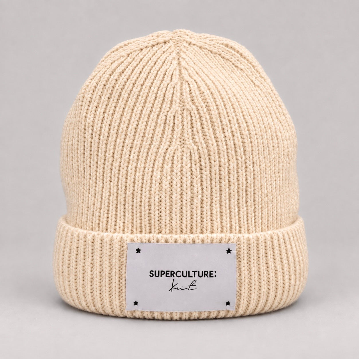 SUPERCULTURE CAPPELLO A COSTE CON PATCH - CREMA