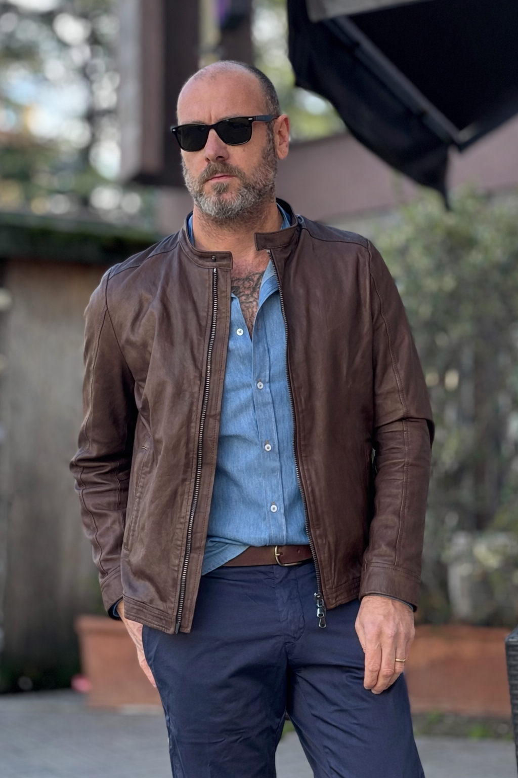 IGN GIUBBINO BIKER IN PELLE DISPONIBILE IN 3 COLORI - Mania Fashion Clothing