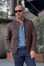IGN GIUBBINO BIKER IN PELLE DISPONIBILE IN 3 COLORI - Mania Fashion Clothing