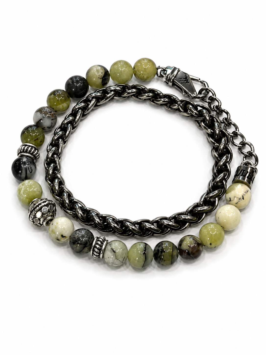MANCINO BRACCIALE DOPPIO GIRO CHIUSURA CON MOSCHETTONE