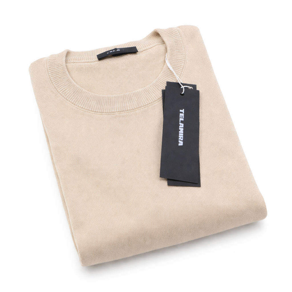 TELAMIRA MAGLIA GIROCOLLO IN COTONE DISPONIBILE IN 5 COLORI