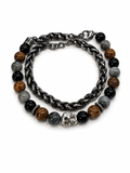 MANCINO BRACCIALE DOPPIO GIRO CHIUSURA CON MOSCHETTONE