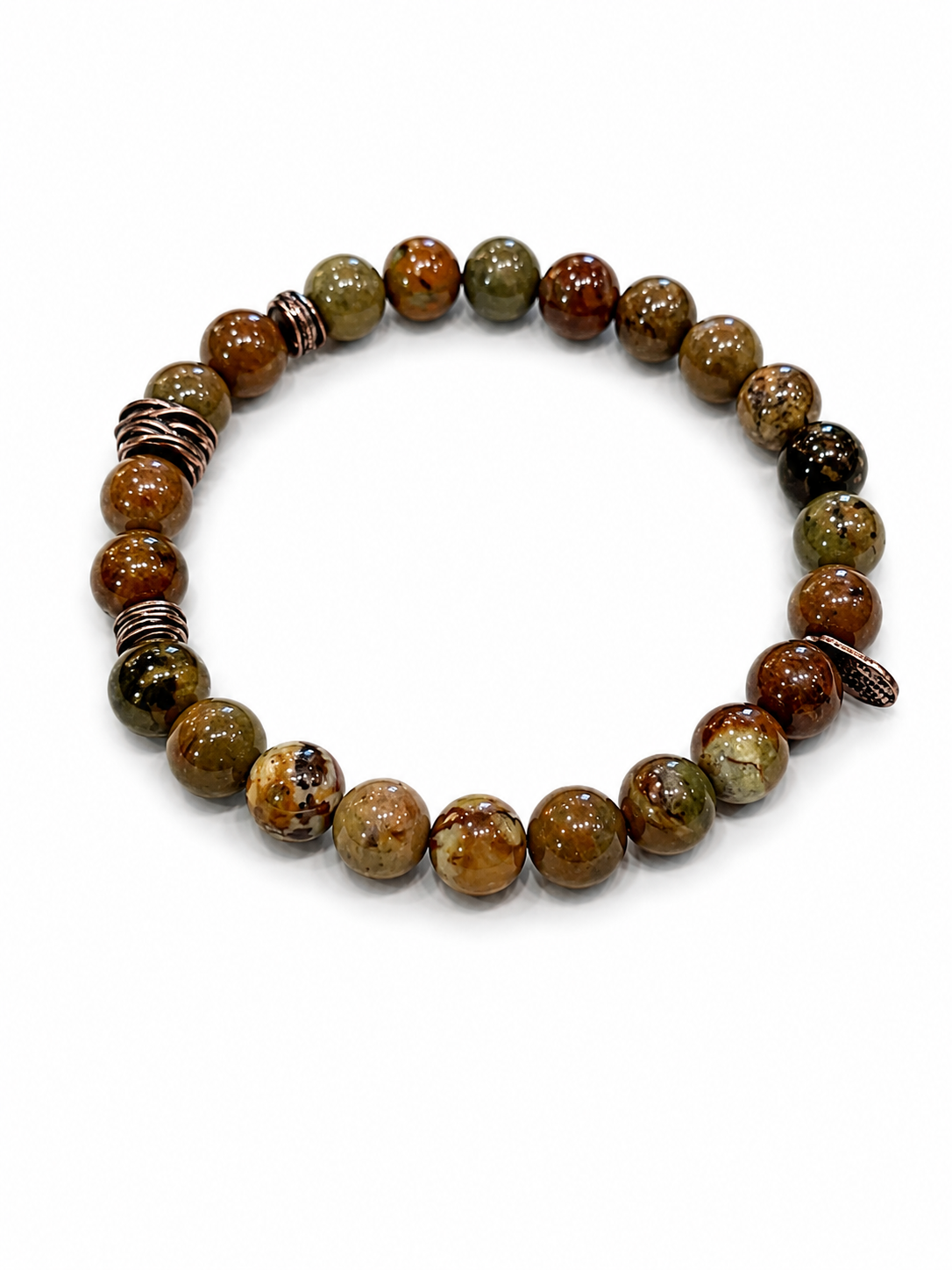 MANCINO BRACCIALE PIETRE VERE CON ELASTICO