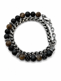 MANCINO BRACCIALE PIETRE VERE CON ELASTICO