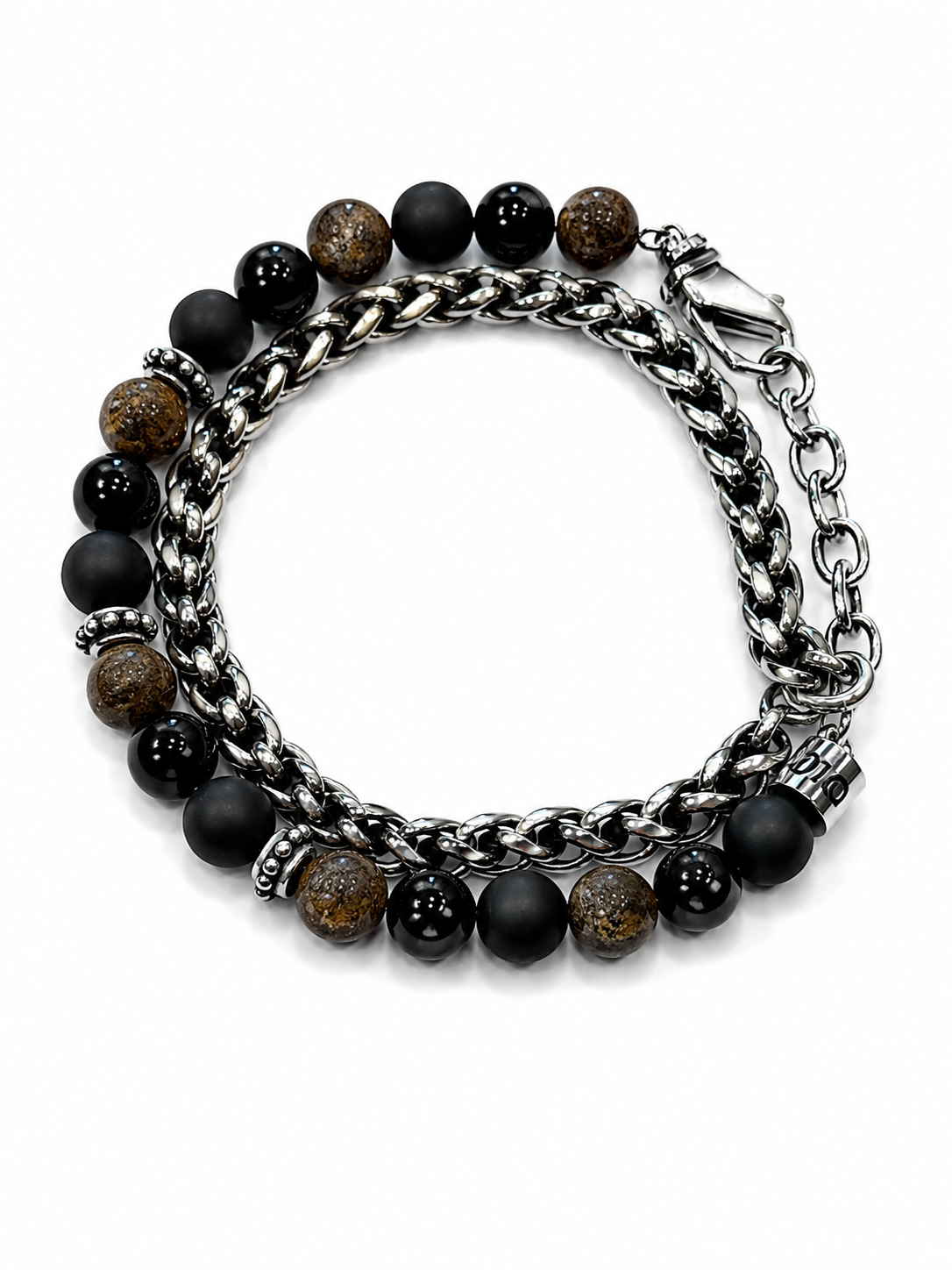 MANCINO BRACCIALE PIETRE VERE CON ELASTICO