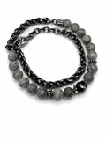 MANCINO BRACCIALE DOPPIO GIRO CON MOSCHETTONE