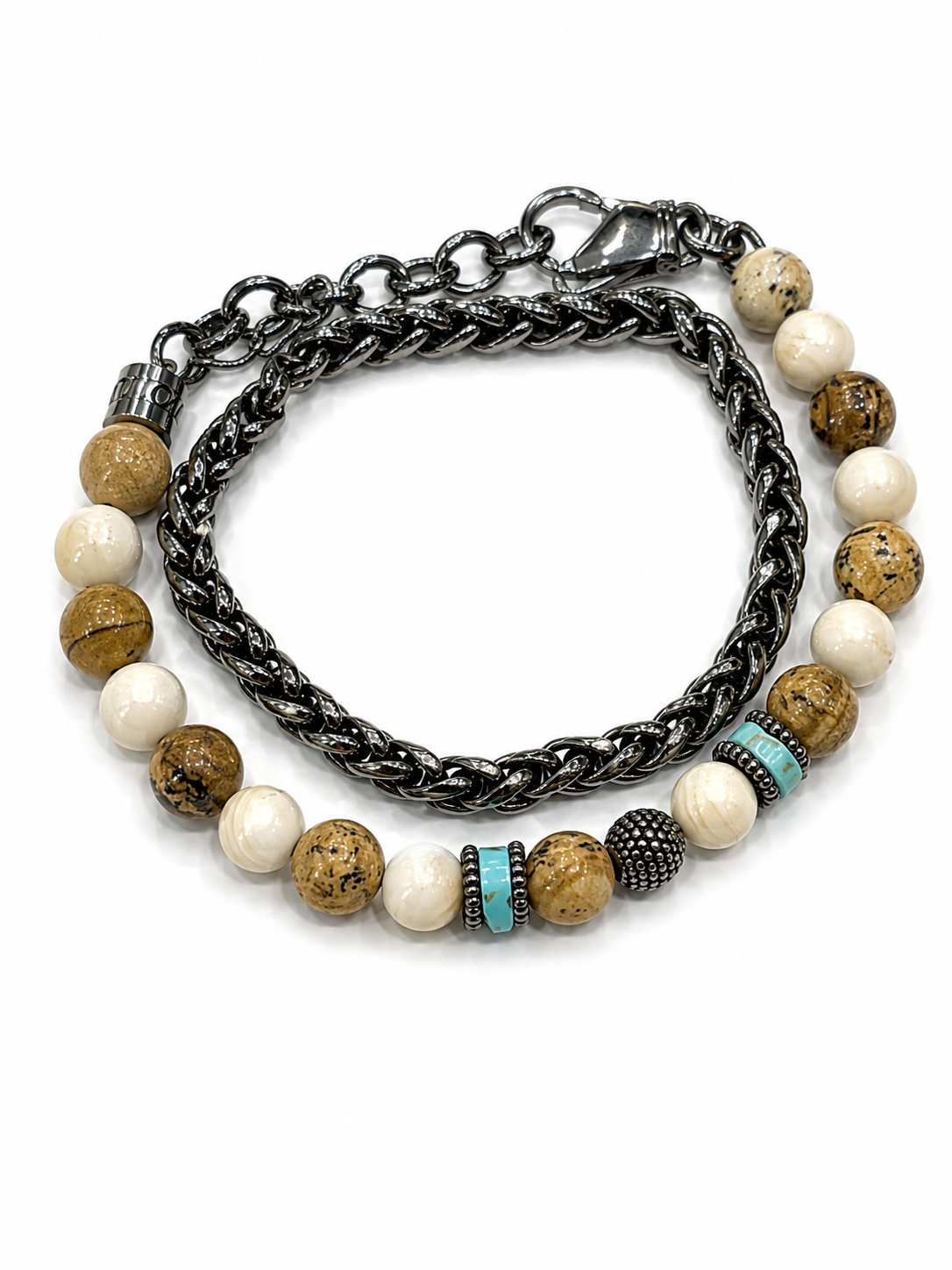 MANCINO BRACCIALE DOPPIO GIRO CHIUSURA CON MOSCHETTONE