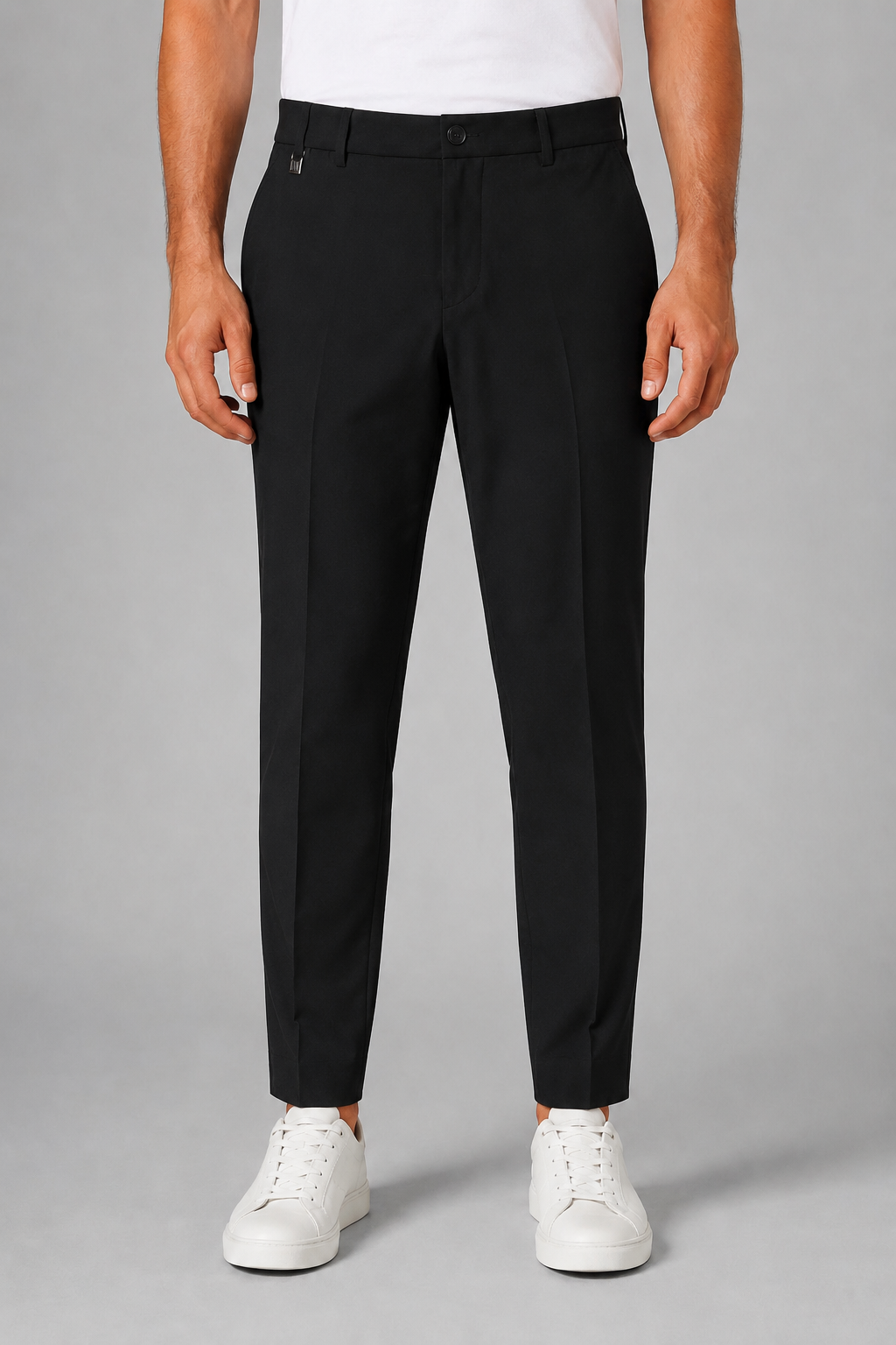 WHY NOT BRAND PANTALONE IN PUNTO MILANO - NERO