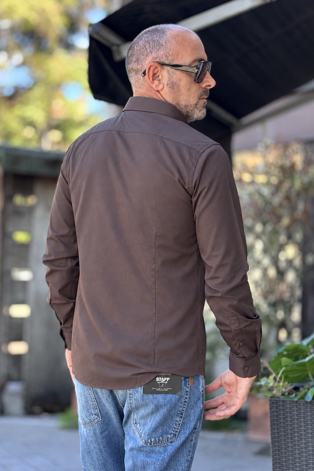 ENA AVANCE CAMICIA COLLO FRANCESE - CIOCCOLATO