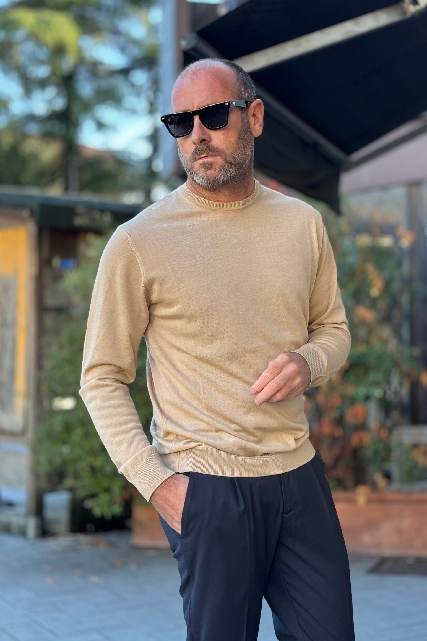 Daniele Fiesoli DF0013 crewneck in extra fine merino wool available in 3 colors