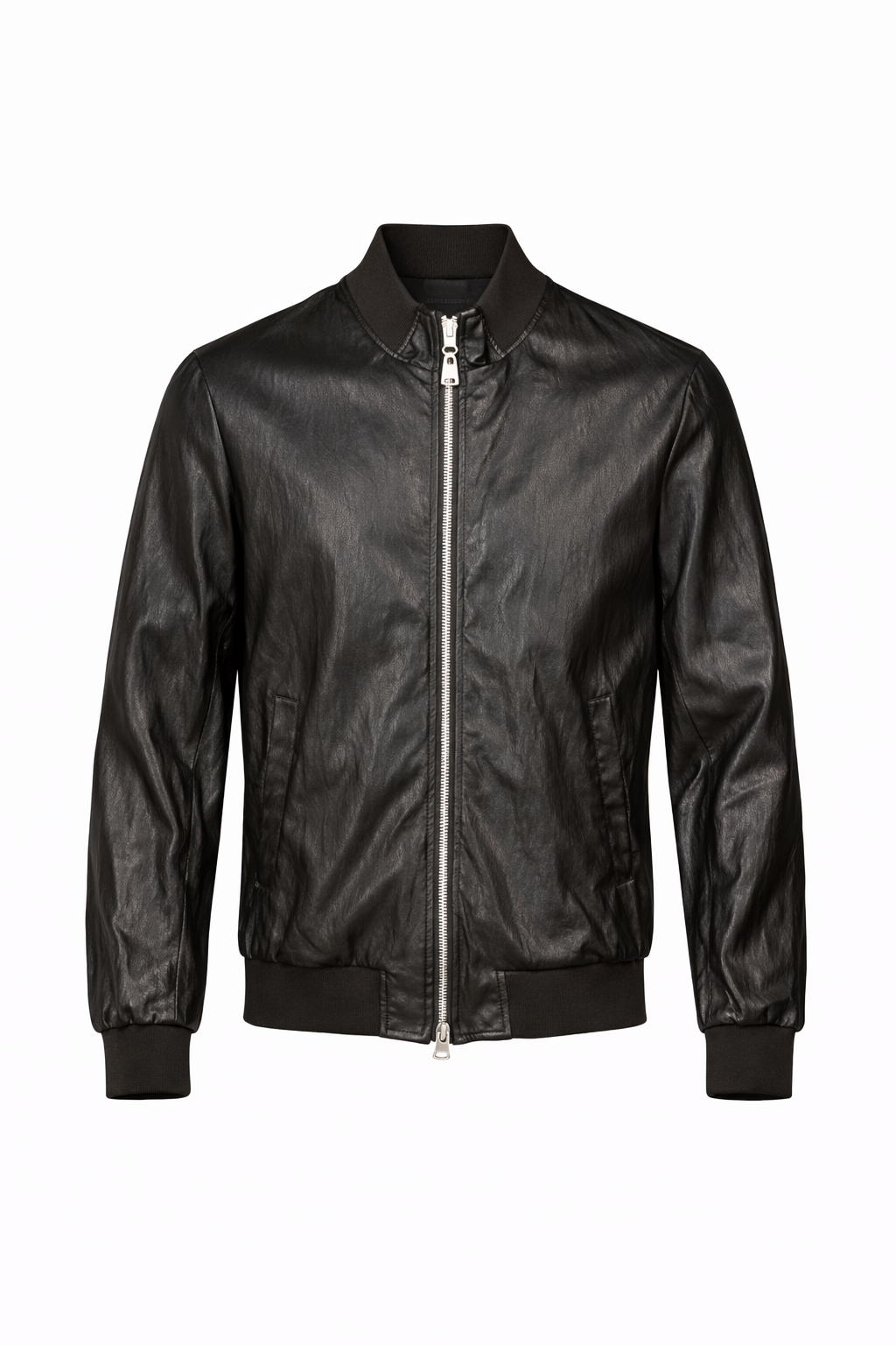 TELAMIRA BOMBER IN ECOPELLE CON COLLO IN PISTAGNA DISPONIBILE IN 2 COLORI - Mania Fashion Clothing