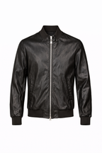 TELAMIRA BOMBER IN ECOPELLE CON COLLO IN PISTAGNA DISPONIBILE IN 2 COLORI - Mania Fashion Clothing