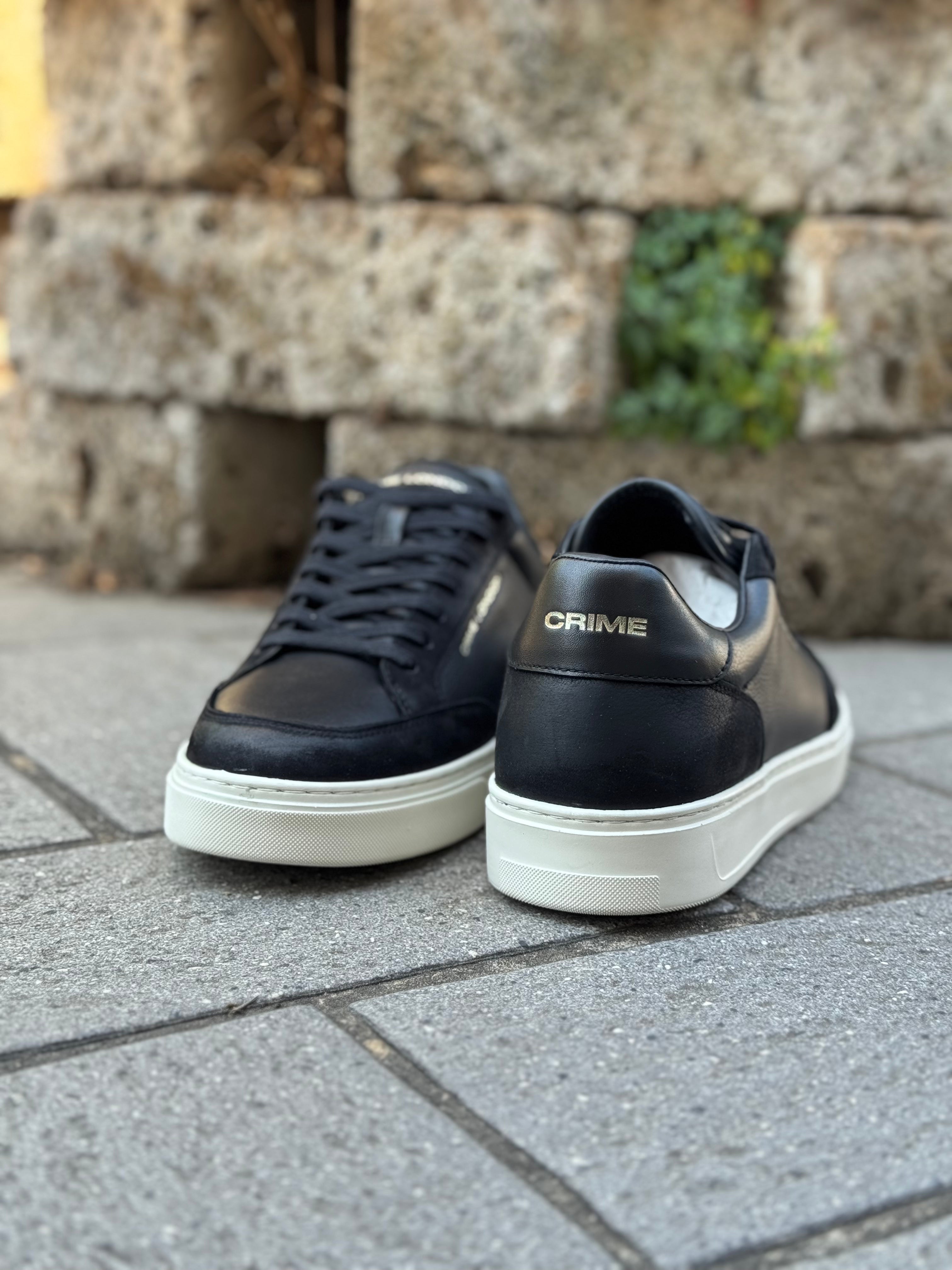 Crime London ECLIPSE sneakers in pelle colore nero