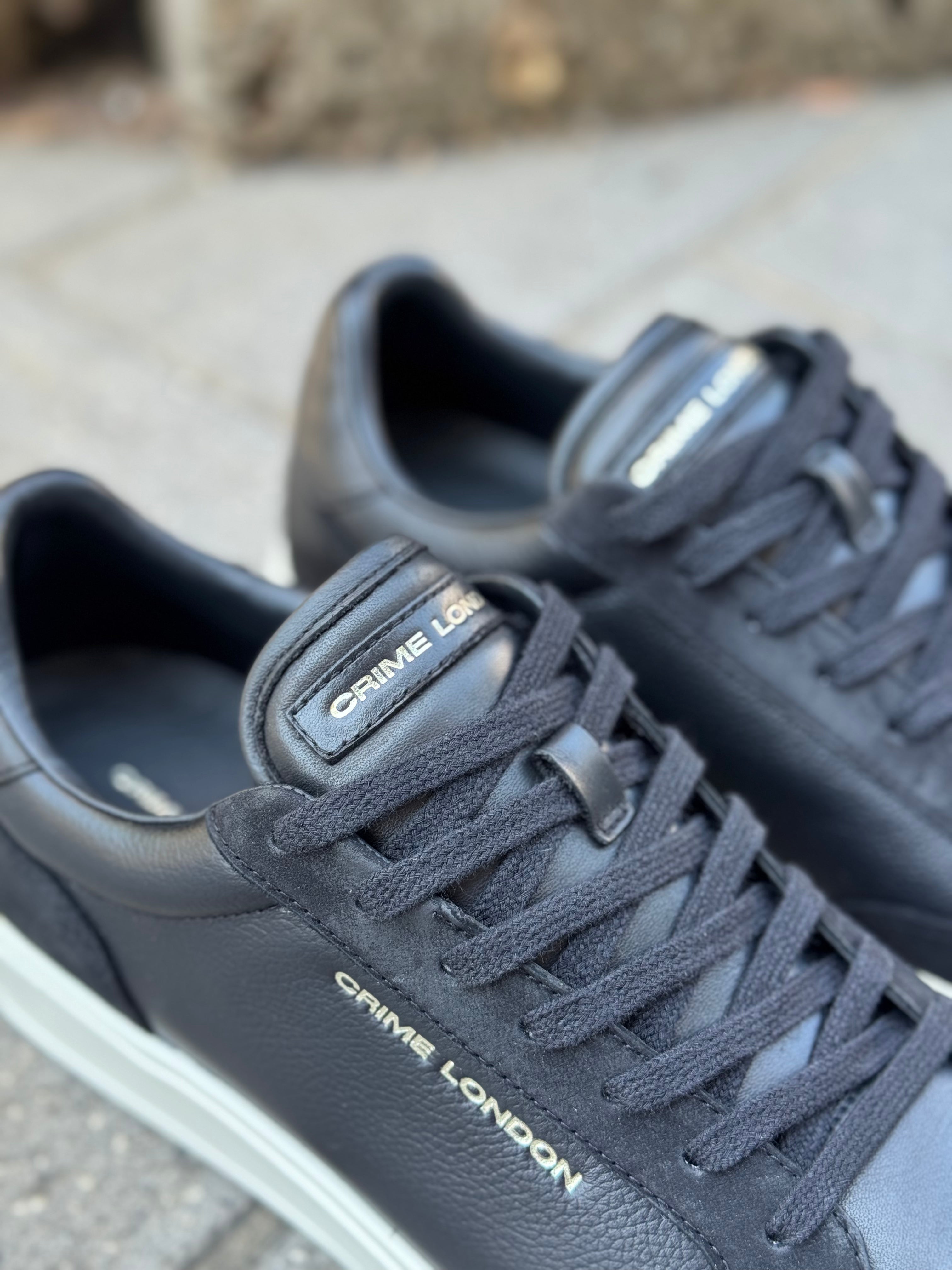Crime London ECLIPSE sneakers in pelle colore nero