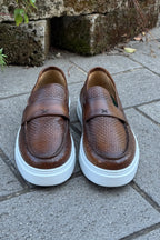 ARNOLD LAYNE MOCASSINO IN PELLE FONDO GOMMA