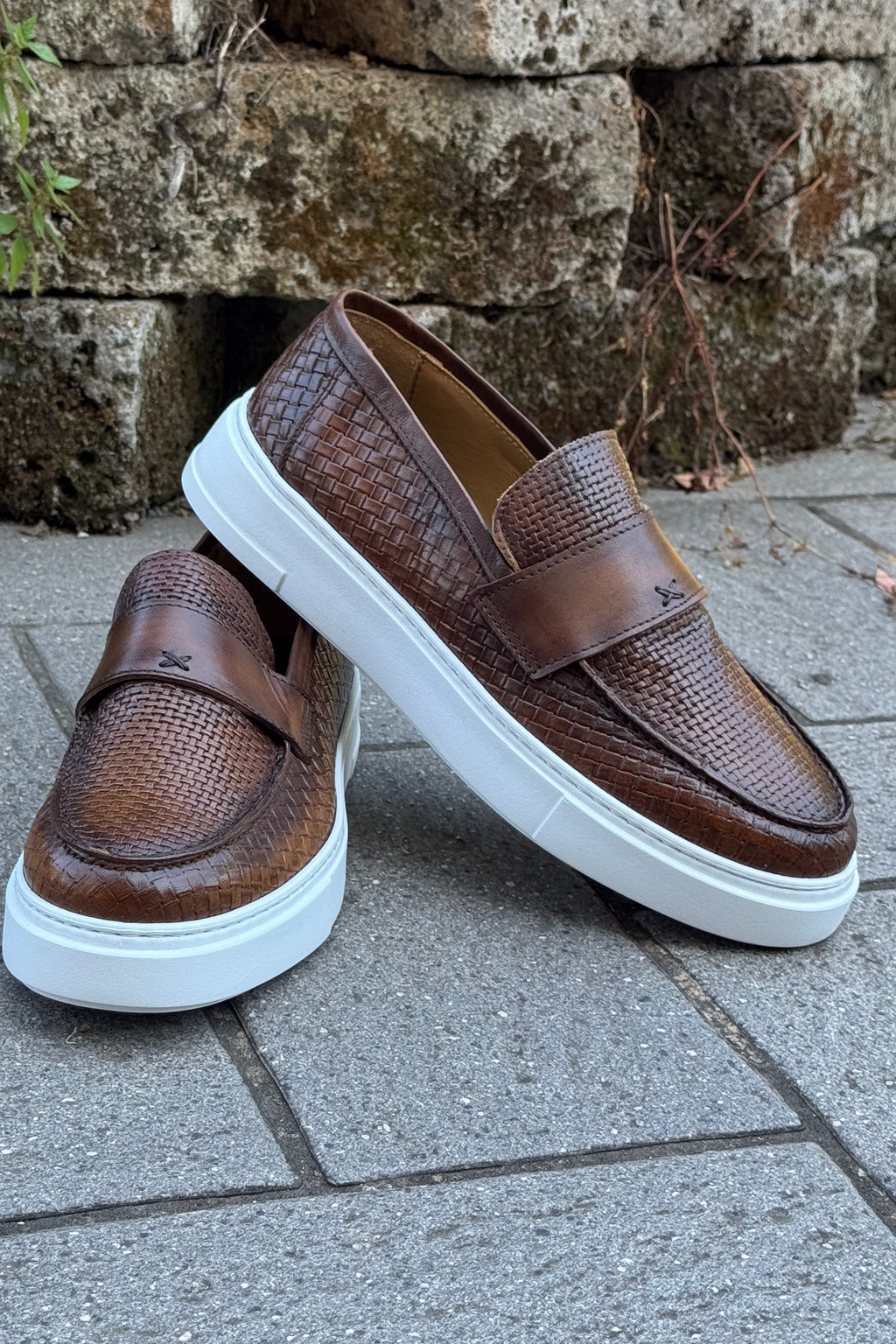 ARNOLD LAYNE MOCASSINO IN PELLE FONDO GOMMA