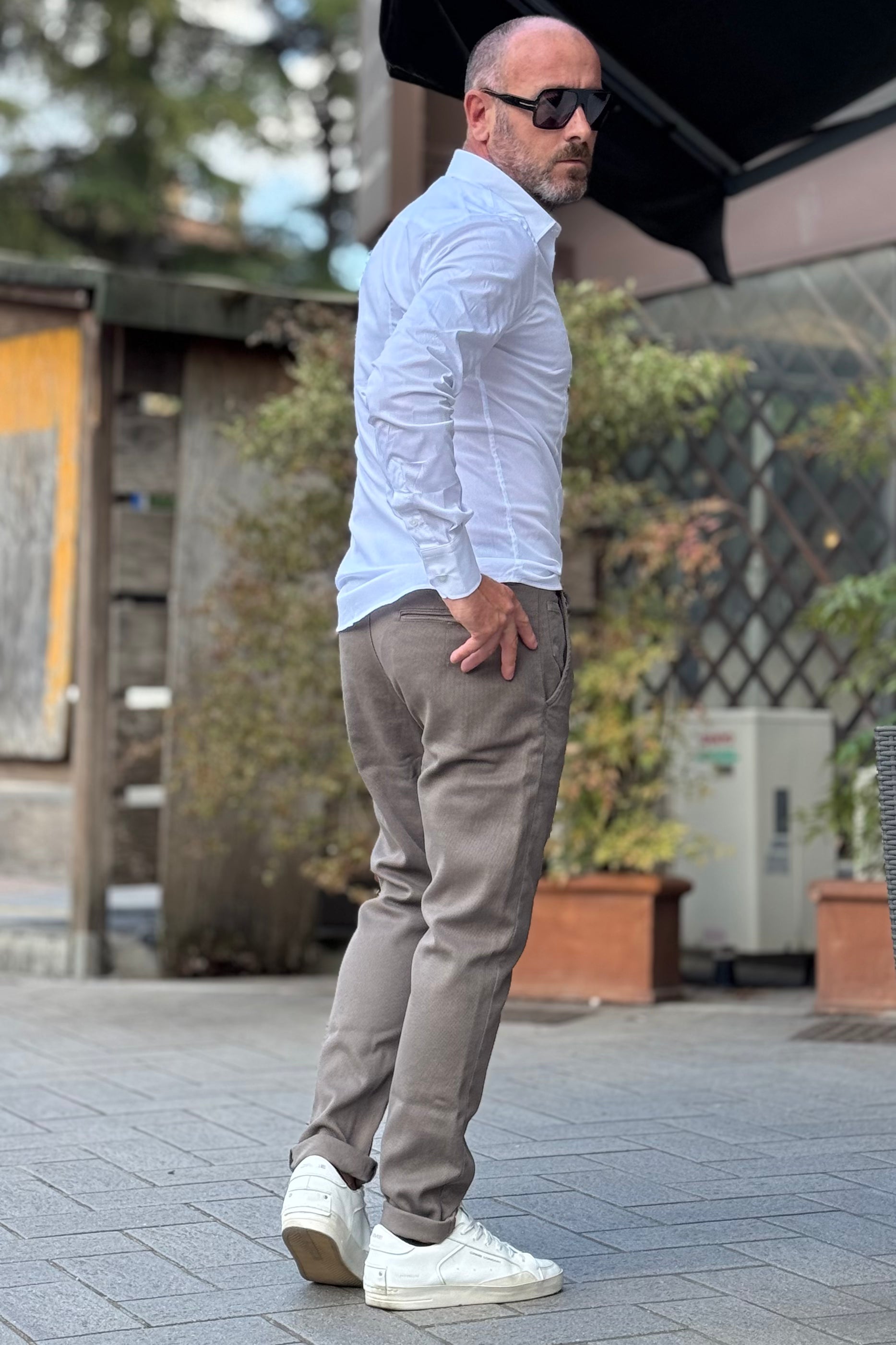 XAGON MAN A25031CR4071 PANTALACCIO IN TRAMA NIDO D'APE DISPONIBILE IN 2 COLORI