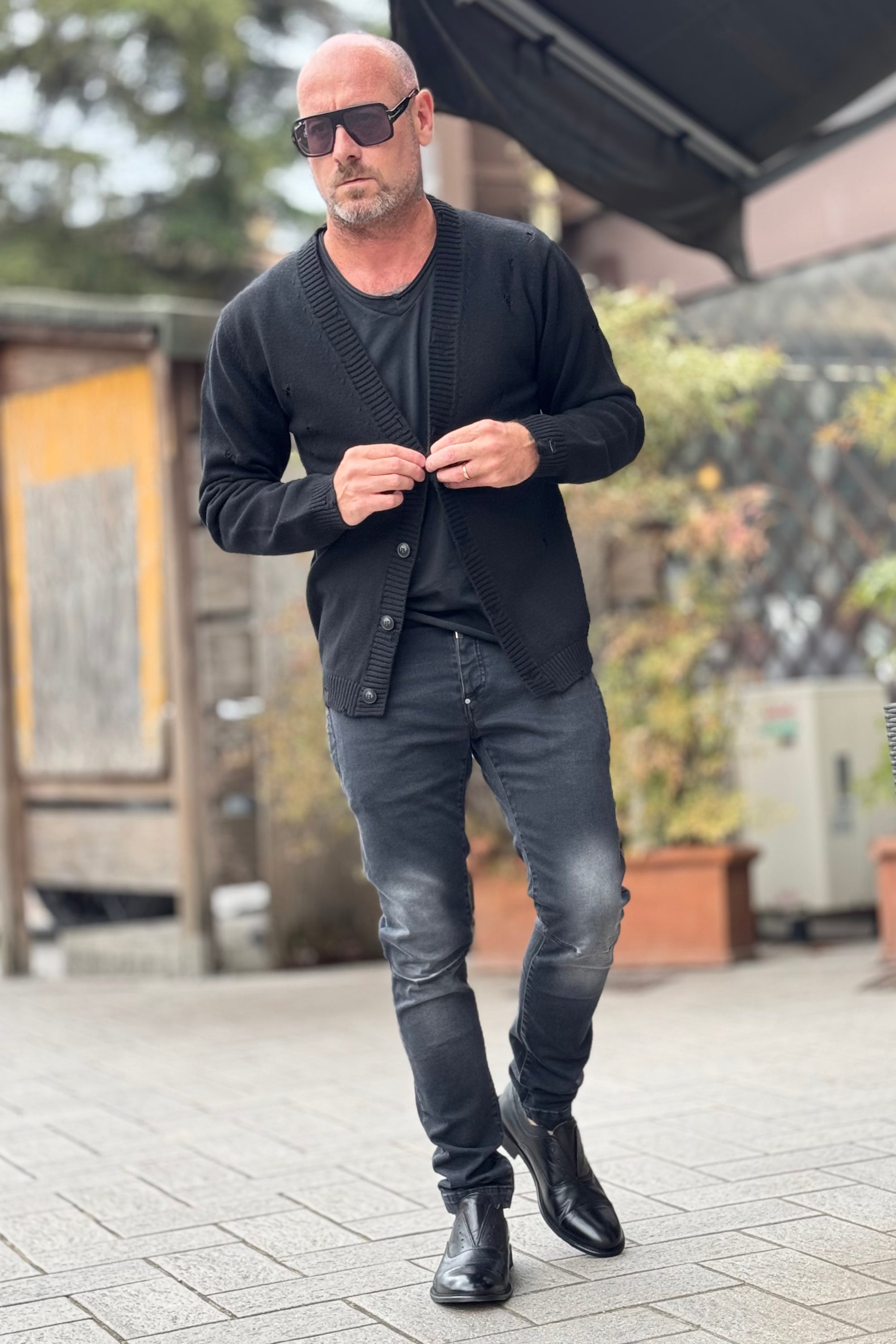 EN AVANCE STAR JEANS SLIM CON ROTTURE COLORE NERO