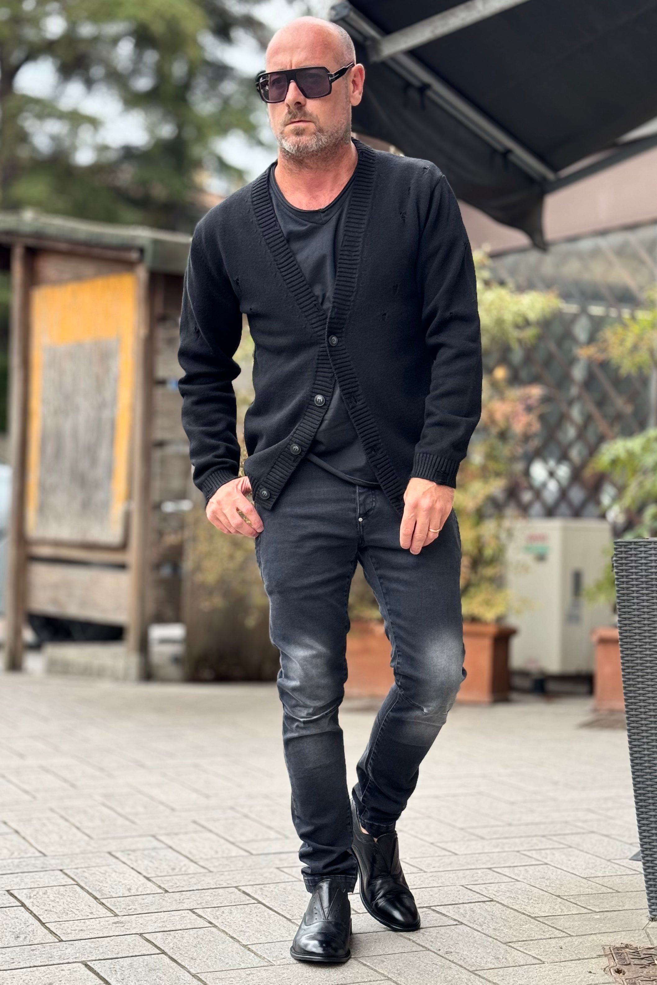 EN AVANCE STAR JEANS SLIM CON ROTTURE COLORE NERO