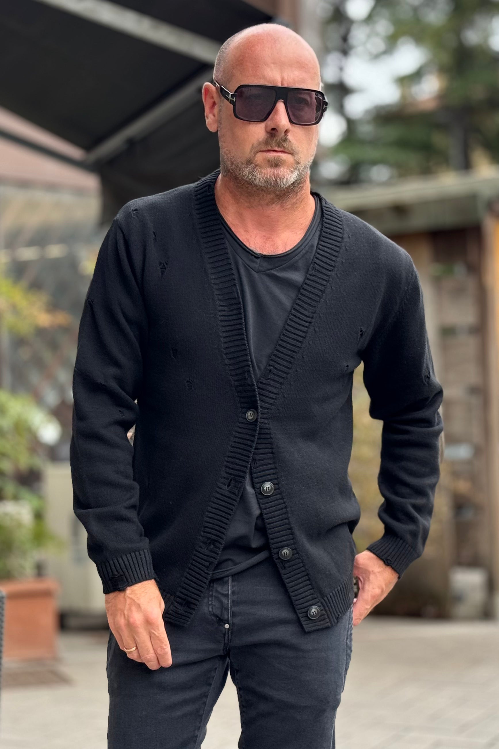 ANIMA AN307 CARDIGAN CON ROTTURE DISPONIBILE IN 2 COLORI