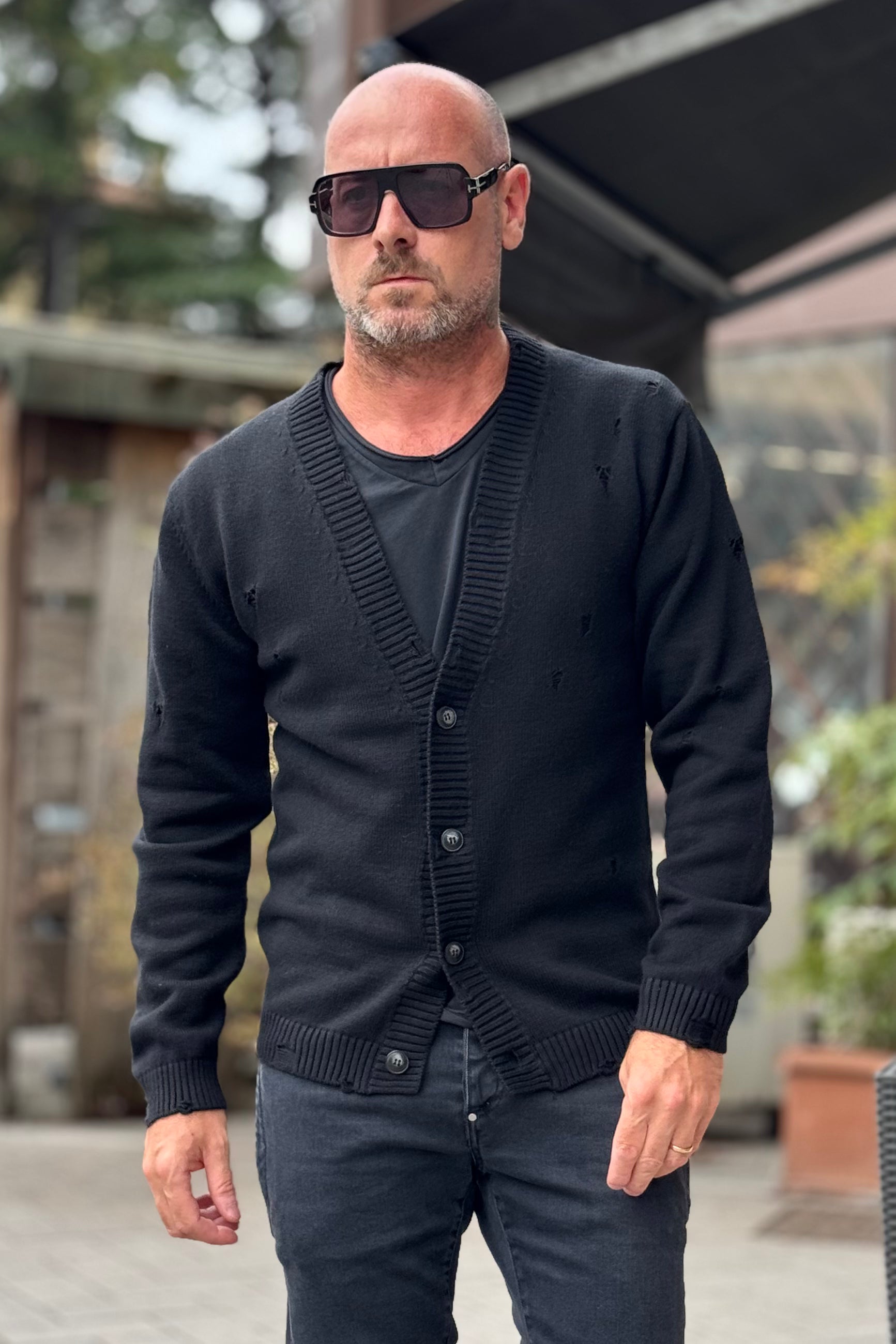 ANIMA AN307 CARDIGAN CON ROTTURE DISPONIBILE IN 2 COLORI