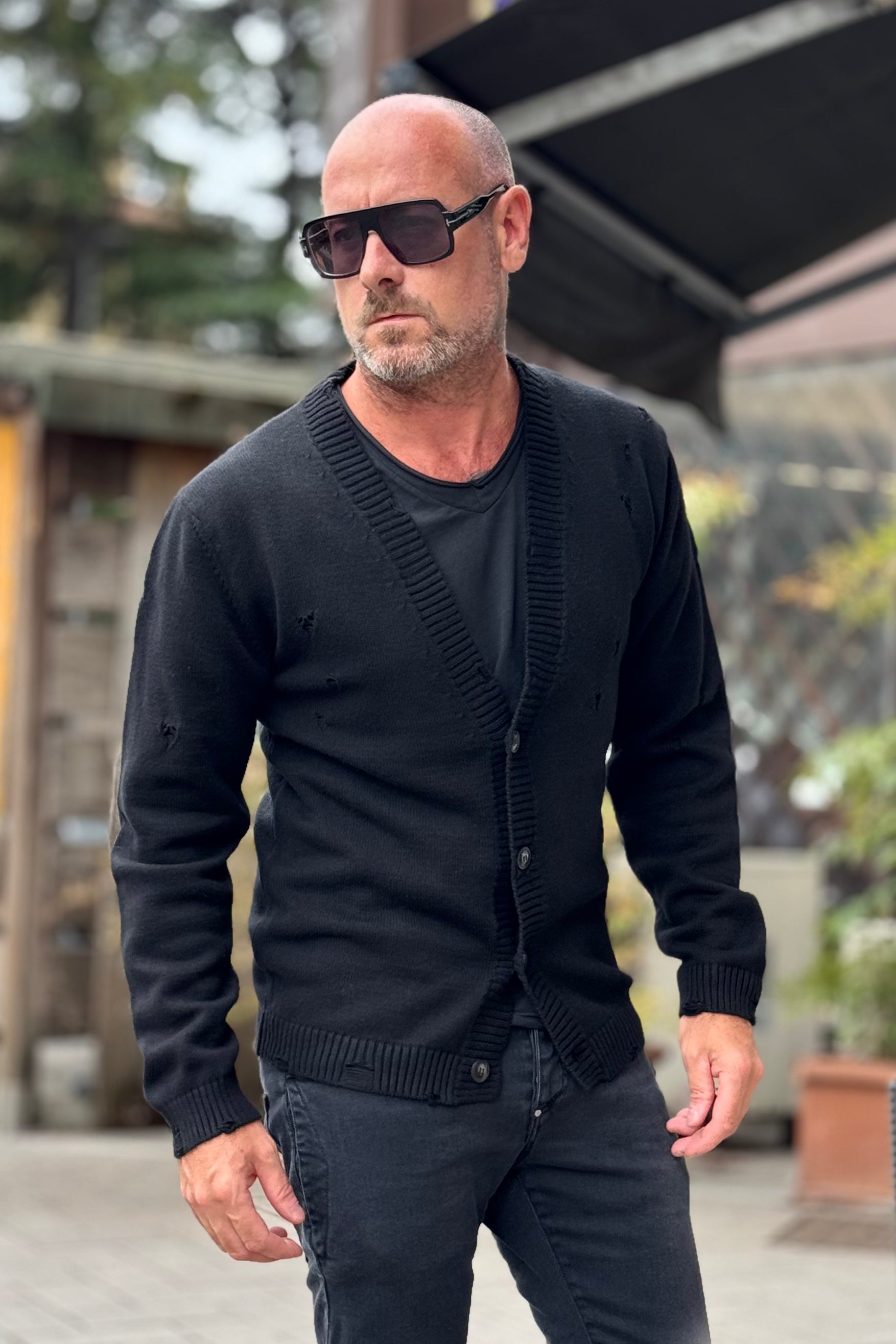 ANIMA AN307 CARDIGAN CON ROTTURE DISPONIBILE IN 2 COLORI