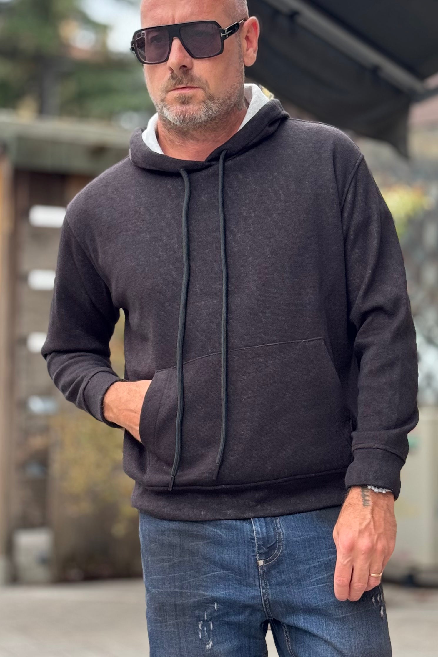 ANIMA DX1A MAGLIA CON CAPPUCCIO DISPONIBILE IN 2 COLORI