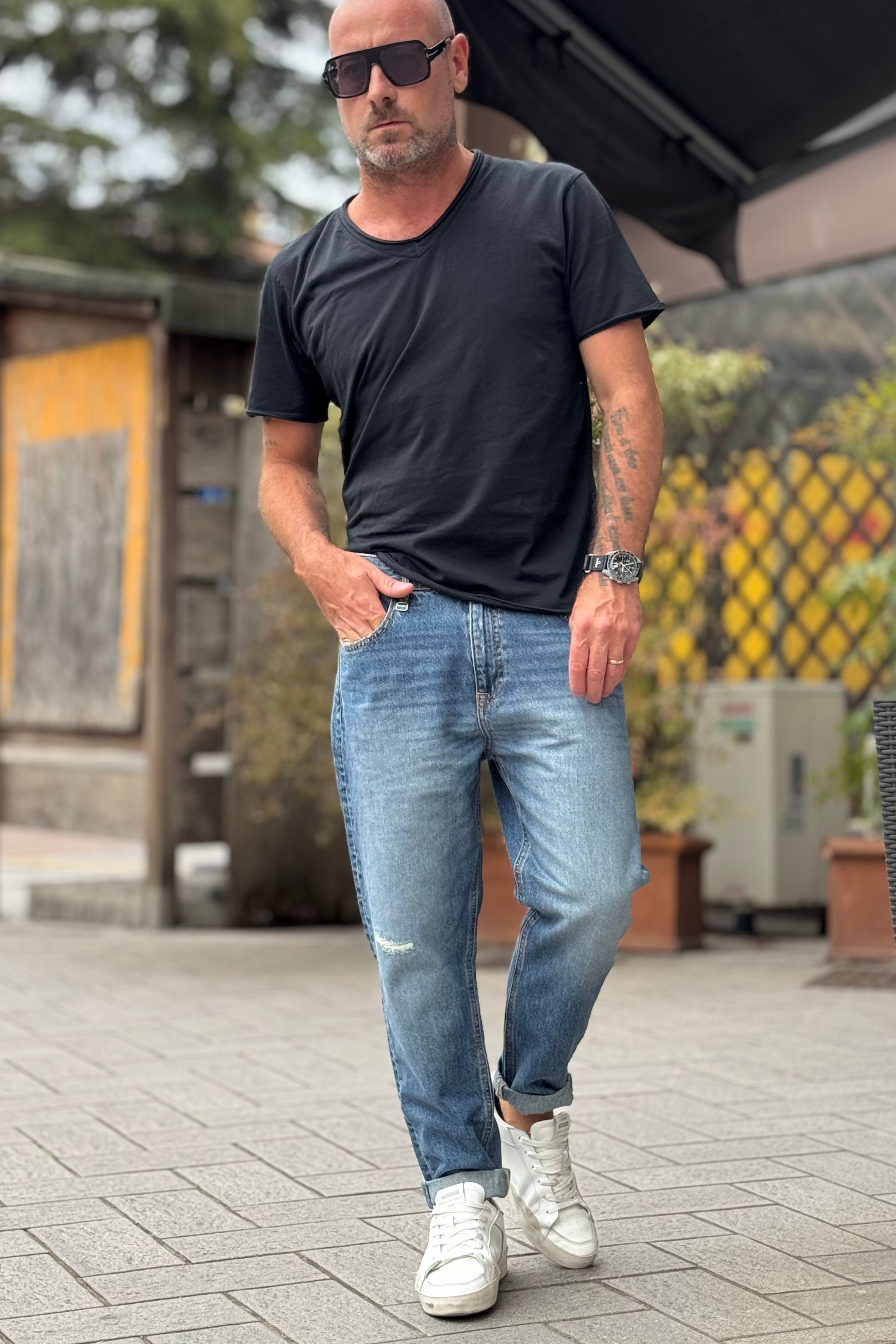 STAFF GALLERY 052 JEANS BAGGY CROPPED LAVAGGIO MEDIO