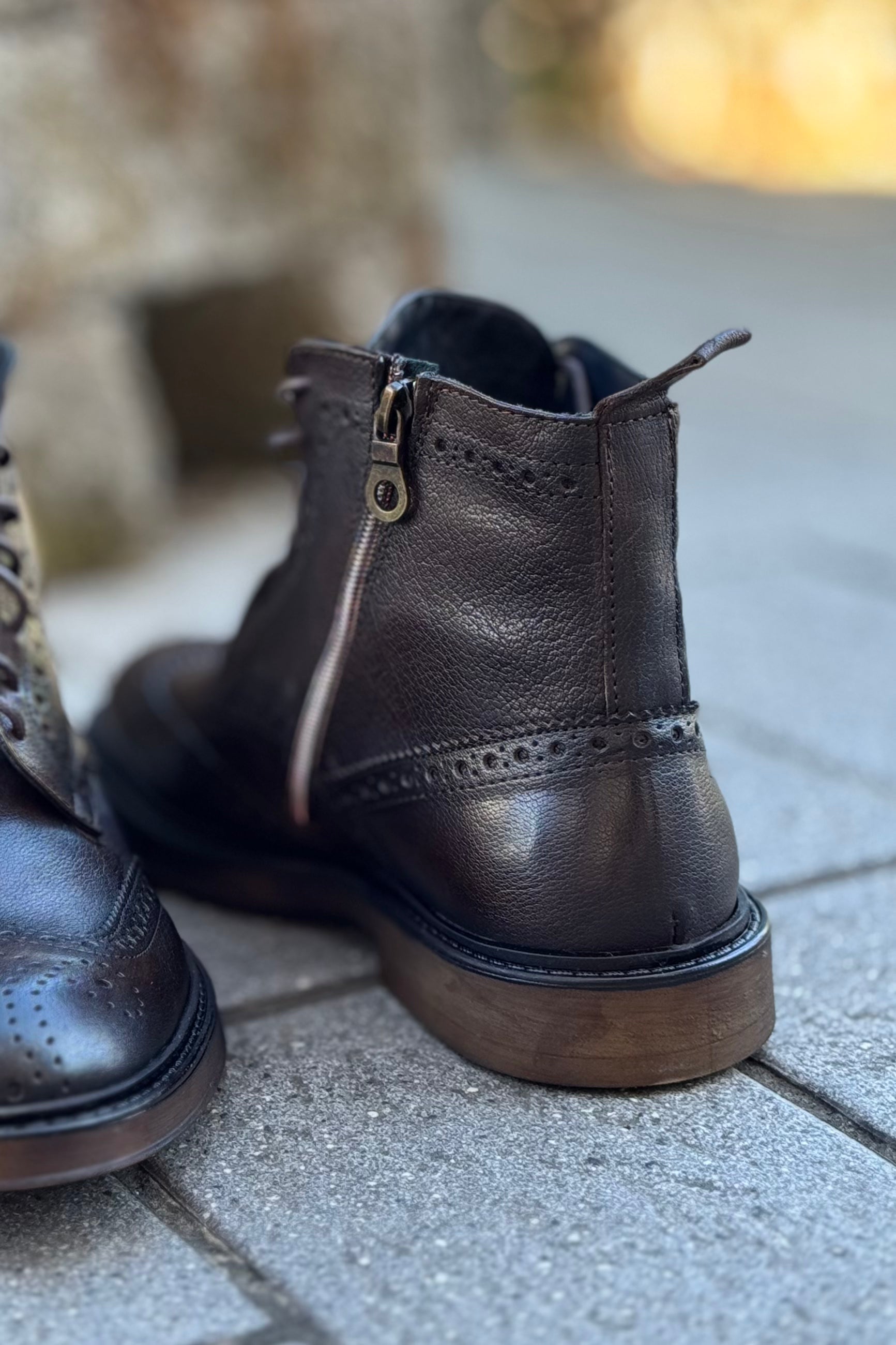 ARNOLD LAYNE E307 STIVALETTO TESTA DI MORO IN MORBIDA PELLE CON ZIP LATERALE