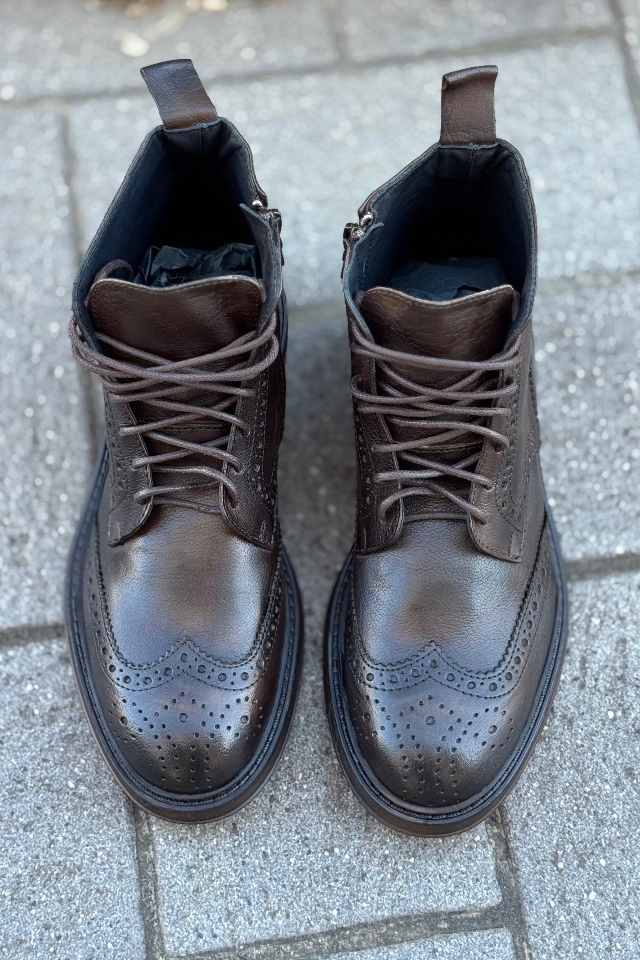 ARNOLD LAYNE E307 STIVALETTO TESTA DI MORO IN MORBIDA PELLE CON ZIP LATERALE