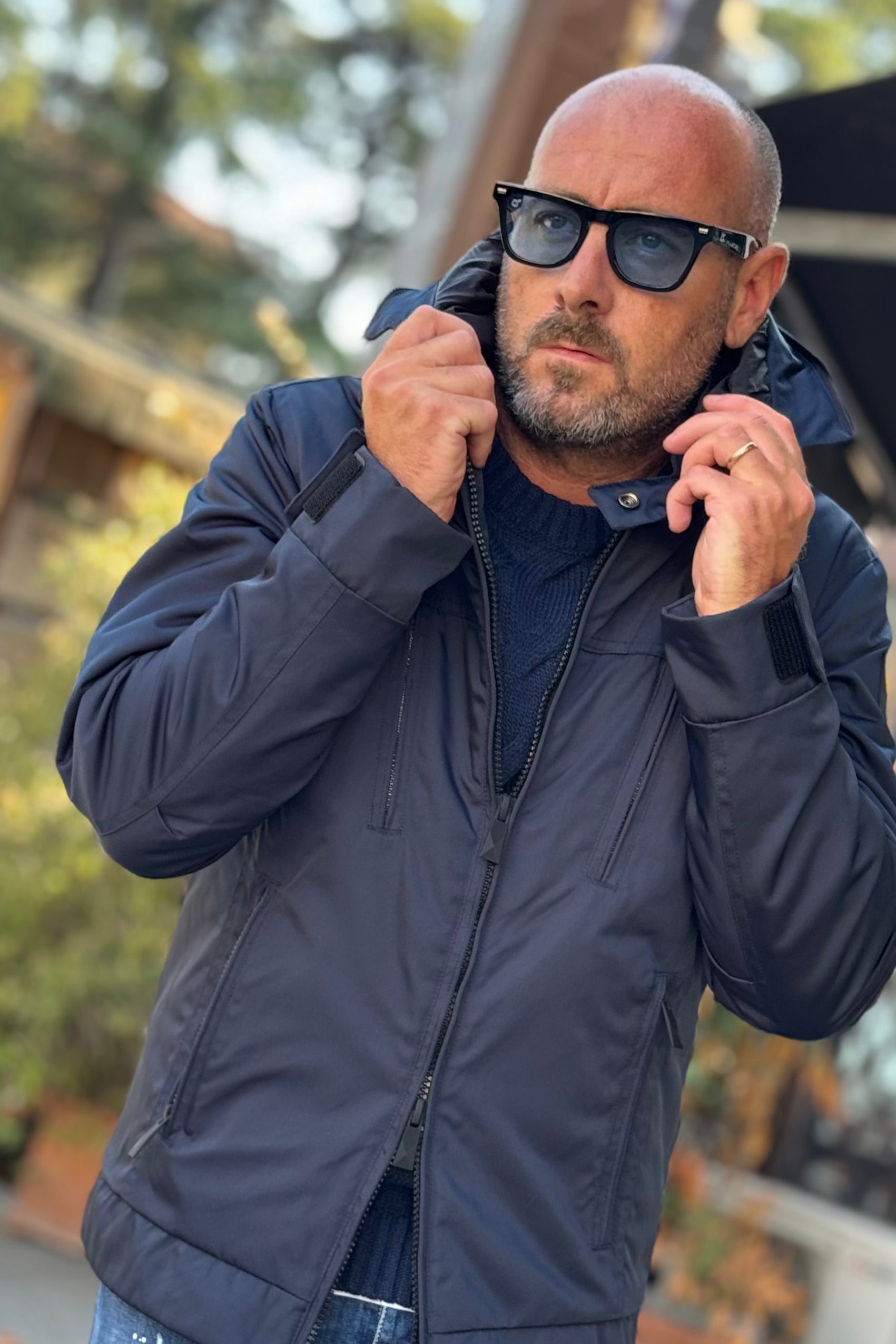 Arkistar AN0006 padded nylon cordura jacket with hood available in 2 colors