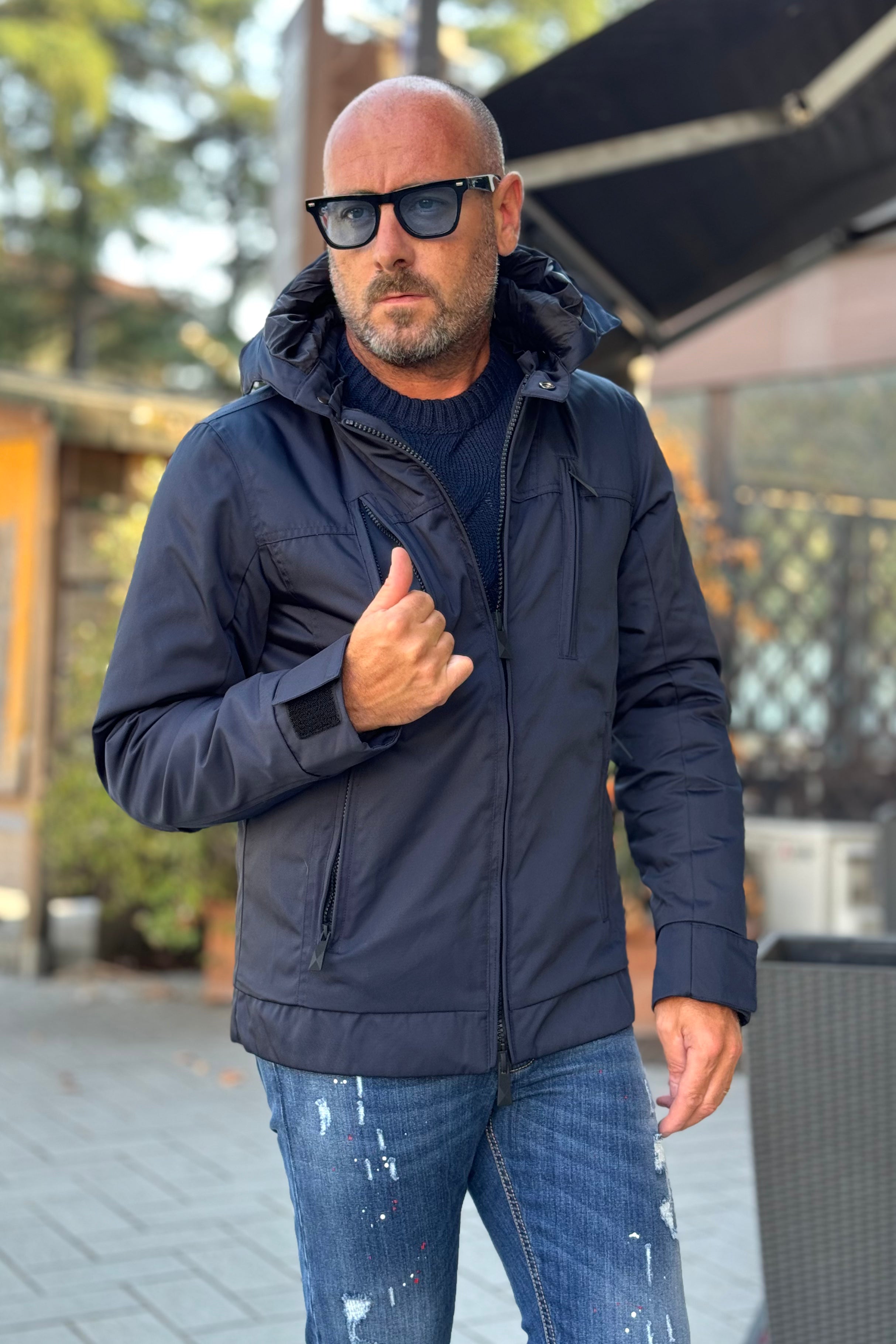 Arkistar AN0006 padded nylon cordura jacket with hood available in 2 colors