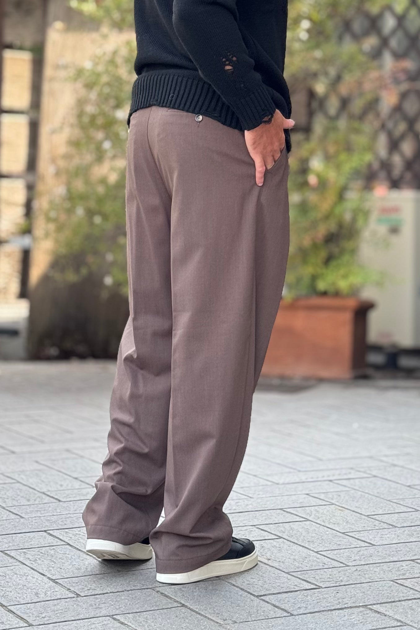 BICOLORE 2647D PANTALONE PALAZZO CON PINCES DISPONIBILE IN 2 COLORI