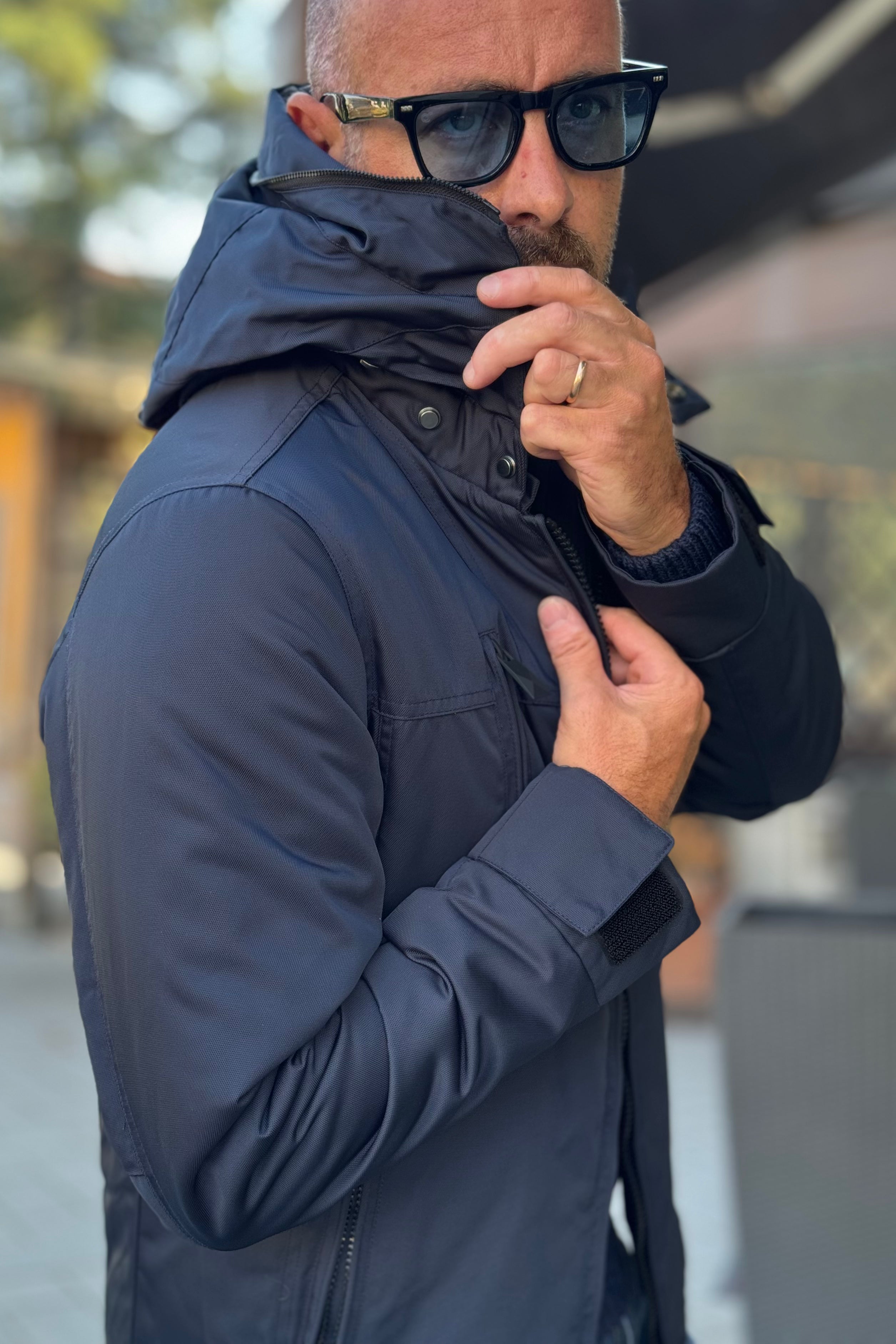 Arkistar AN0006 padded nylon cordura jacket with hood available in 2 colors