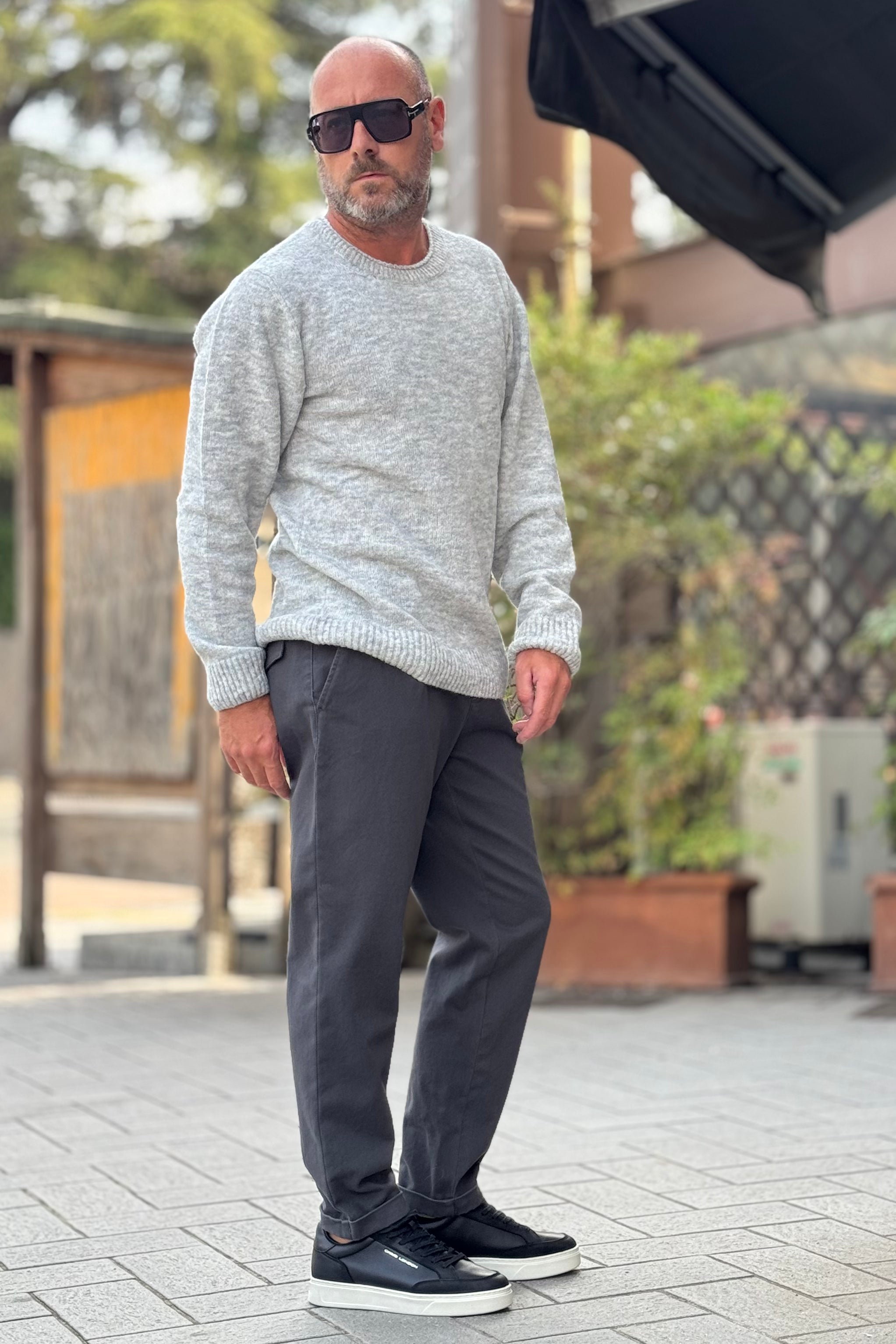 BICOLORE 2473K PANTALONE LARGO CON PINCES DISPONIBILE IN 2 COLORI