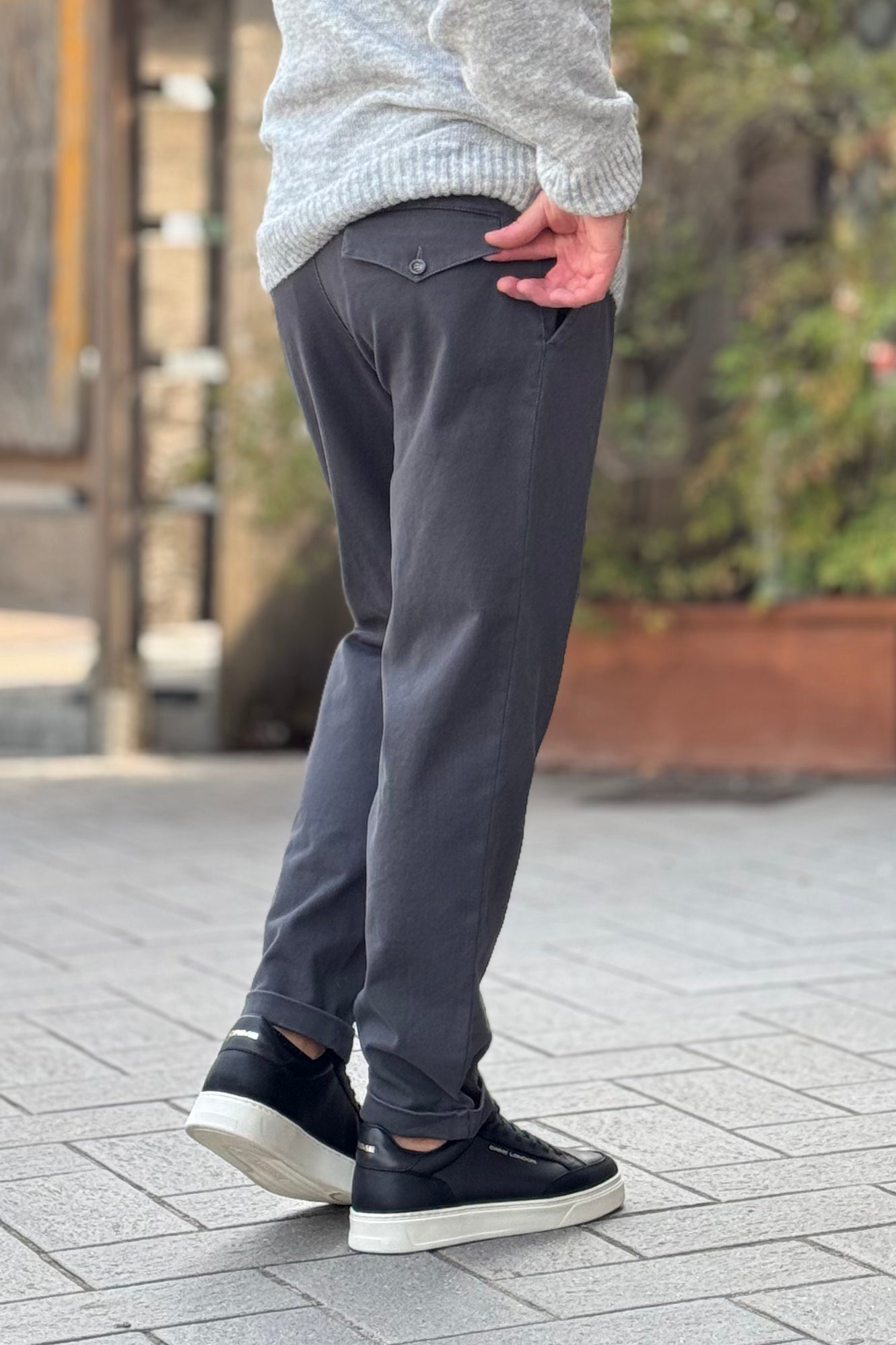 BICOLORE 2473K PANTALONE LARGO CON PINCES DISPONIBILE IN 2 COLORI