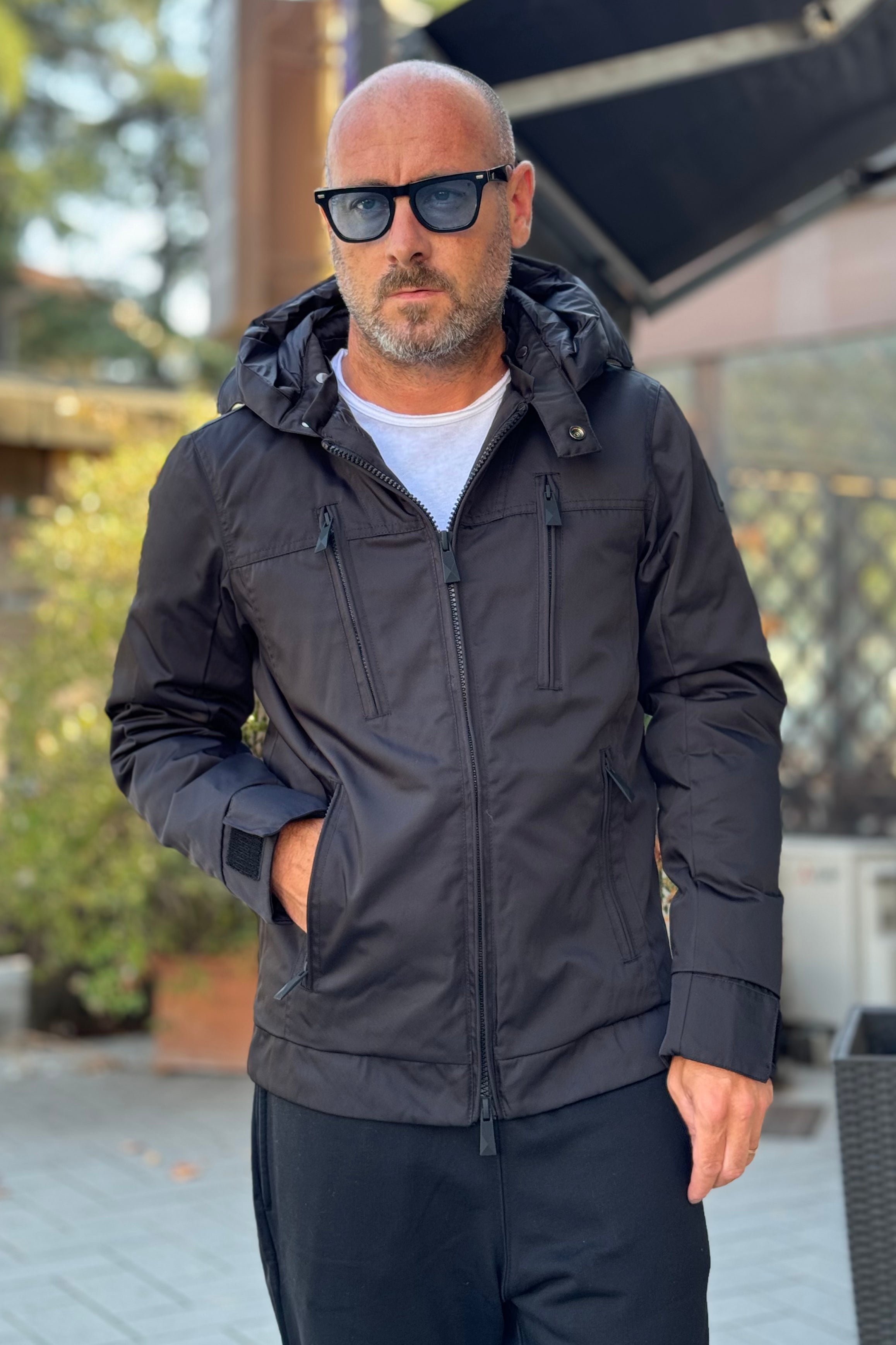 Arkistar AN0006 padded nylon cordura jacket with hood available in 2 colors