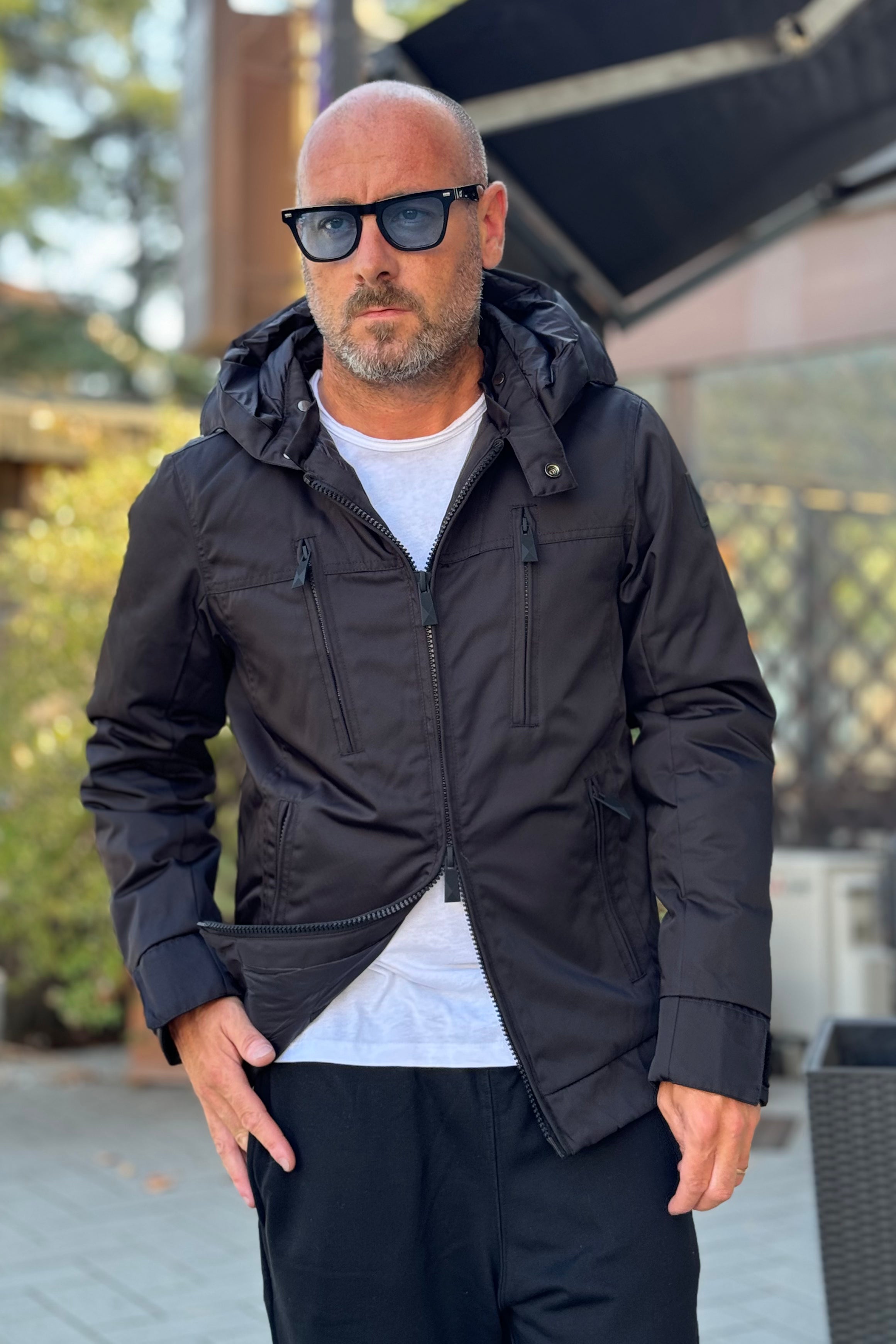 Arkistar AN0006 padded nylon cordura jacket with hood available in 2 colors