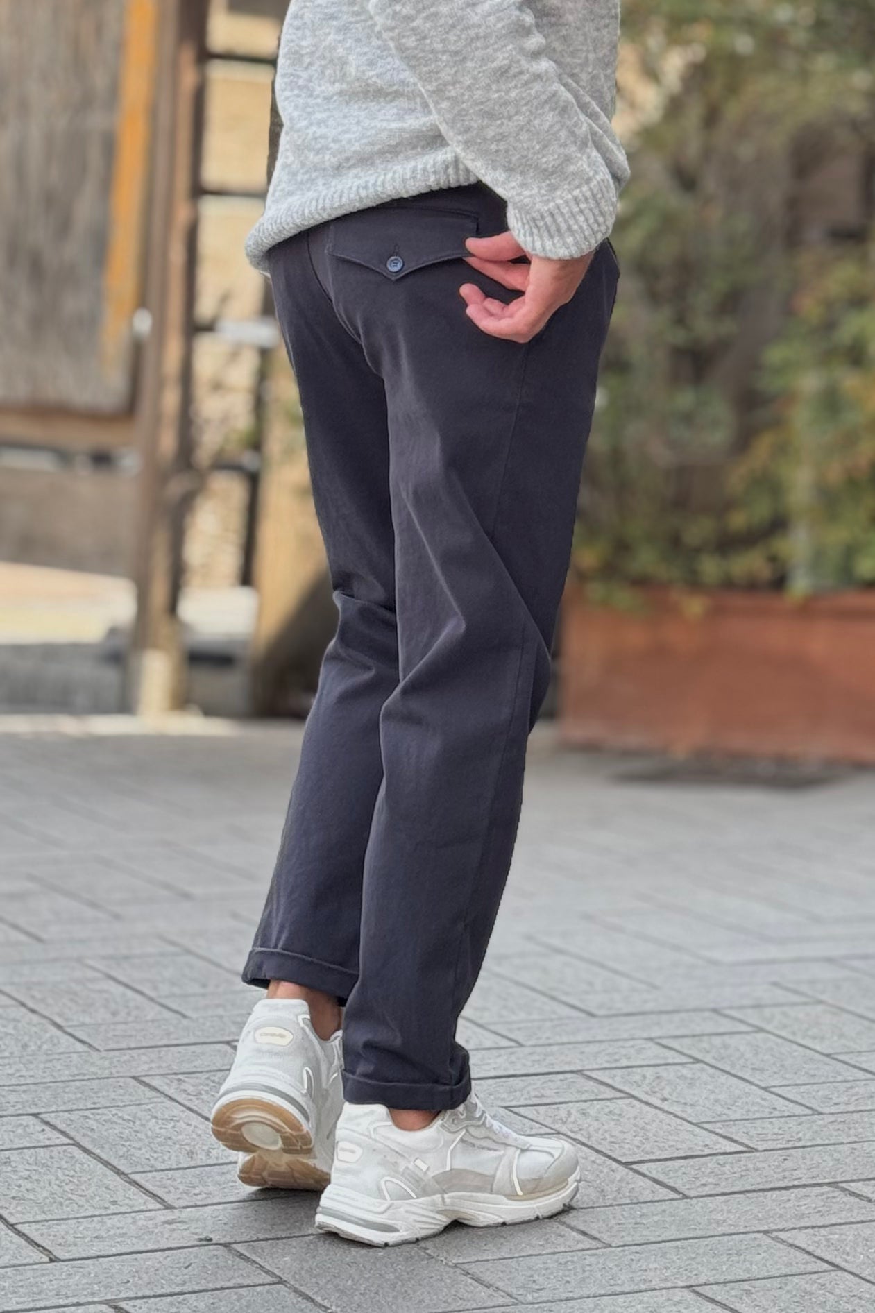 BICOLORE 2473K PANTALONE LARGO CON PINCES DISPONIBILE IN 2 COLORI